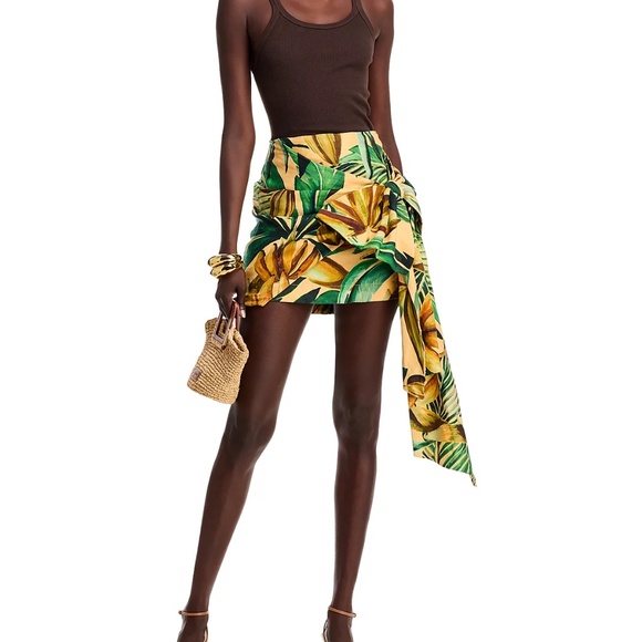 FARM RIO BANANA ART TIE SIDE SKIRT NWT - Picture 6 of 11